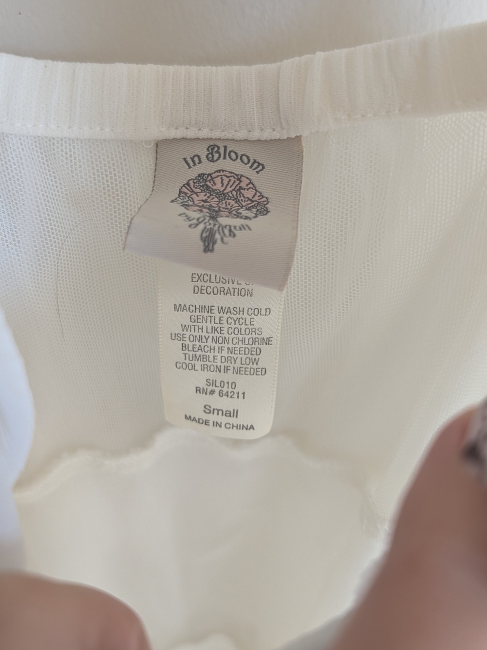 In Bloom White Sheer Layered Camisole - Picture 2 of 2
